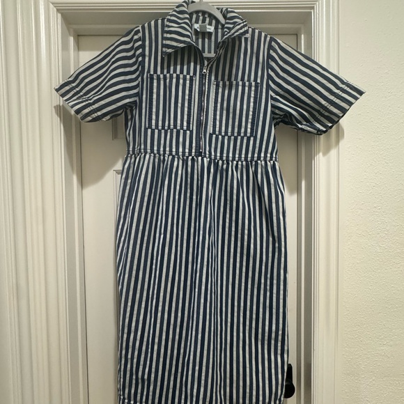 ALIGNE for Anthropolgie Gabriella Short-Sleeve Denim Midi Dress - Picture 5 of 14